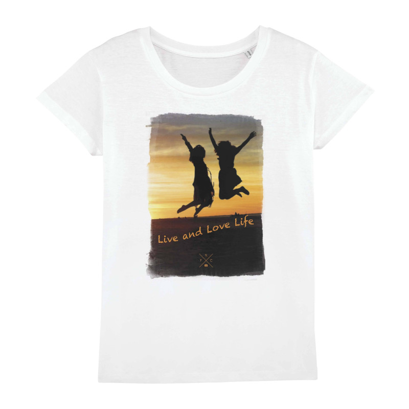 T-shirt femme original Live the life you love