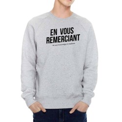 sweat original en vous remerciant