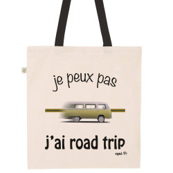 Totebag je peux pas, j'ai road trip