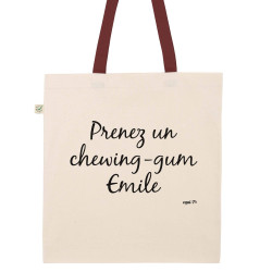 Totebag Prenez un chewing-gum Emile