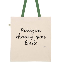 Totebag Prenez un chewing-gum Emile