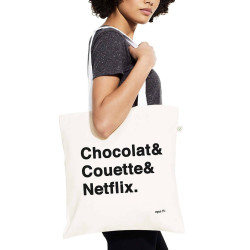 Totebag Chocolat & Couette & Netflix