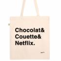 Tote bag Chocolat & Couette & Netflix