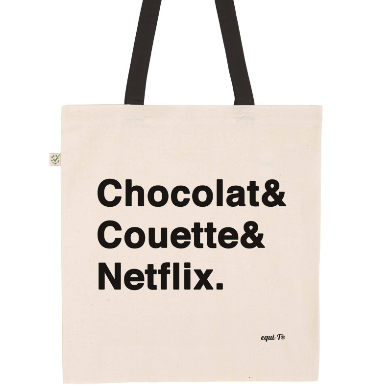 Totebag Chocolat & Couette & Netflix