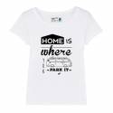 T-shirt femme Home is where you park it