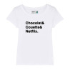 T-shirt femme Chocolat & Couette & Netflix