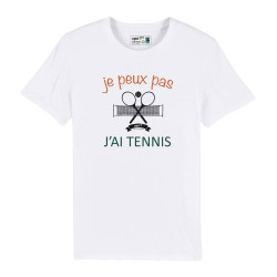 T-shirt homme je peux pas j'ai tennis