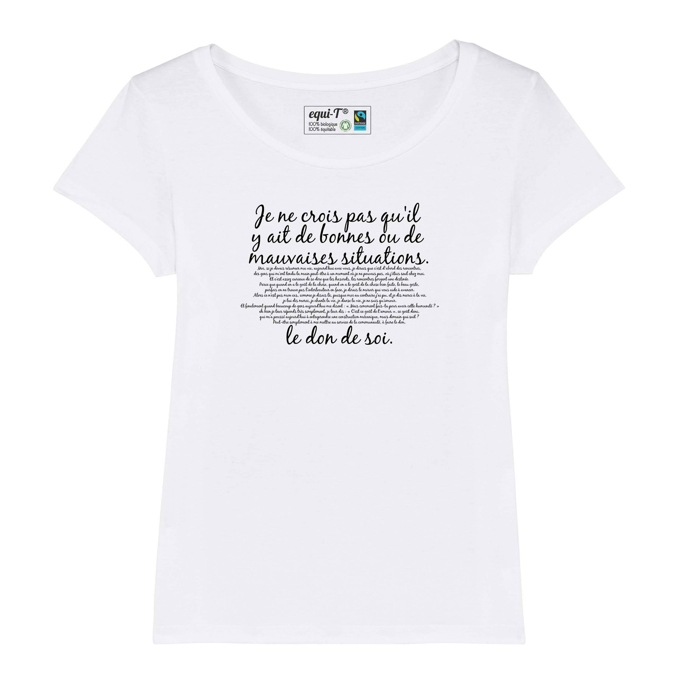 T-shirt Femme Humoristique – "Il Y A Mieux Que Moi, Il Y A Pire, Mais Pas 2 Comme Moi" – Col V