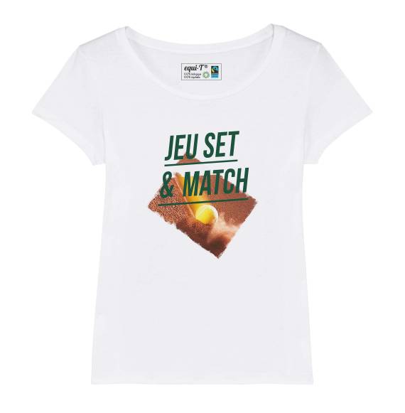 T-shirt femme original jeu set et match #tennis Roland Garros