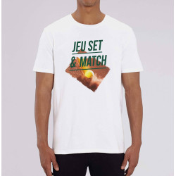 T-shirt homme original jeu set et match #tennis Roland Garros