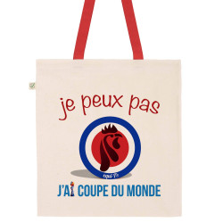 Tote bag je peux pas, j'ai coupe du monde - France 2019